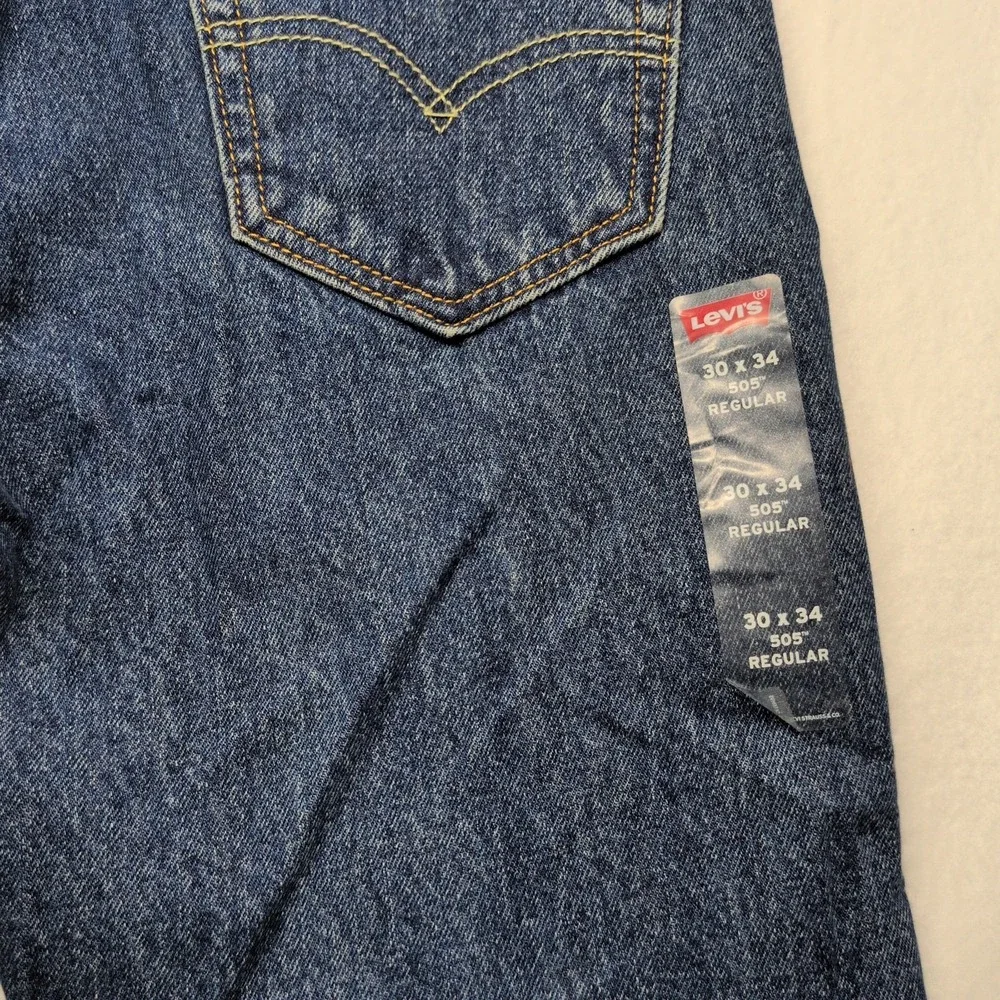 Levis 505 Jeans New Mens Straight Leg 30x34